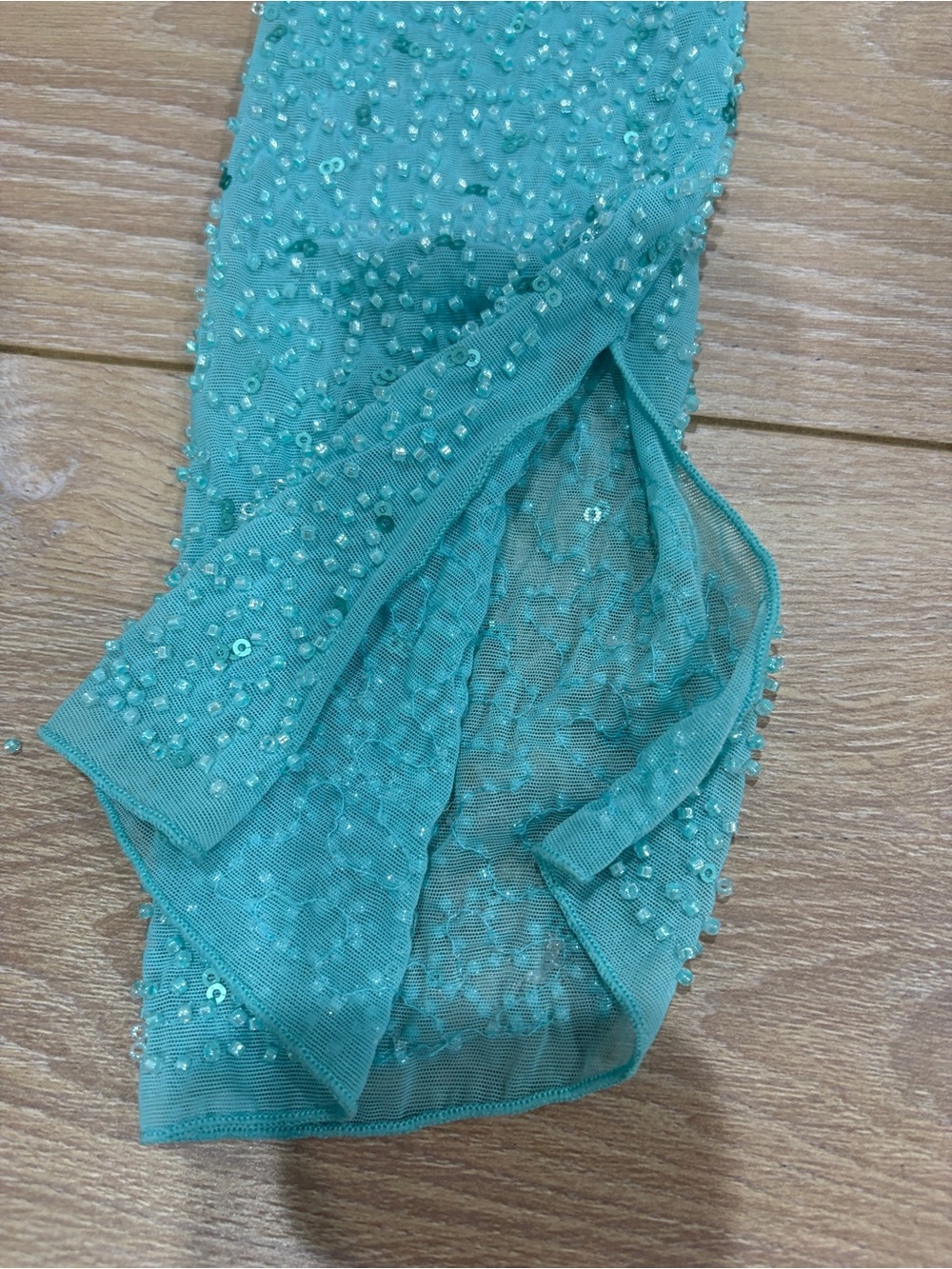 Oh Polly Champel Maxi Dress Size 10 Aqua - Picture 6 of 12